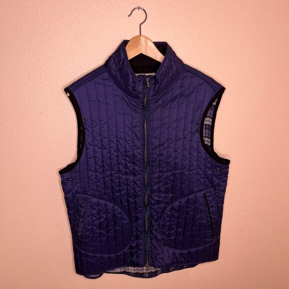 Southern Pines Jackets & Blazers - Southern Pines Navy Quilted Pocketed Vest Large